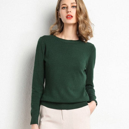 Sweat-shirt doux femme col rond manches longues