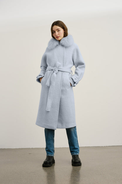 Élégant manteau droit pour femme