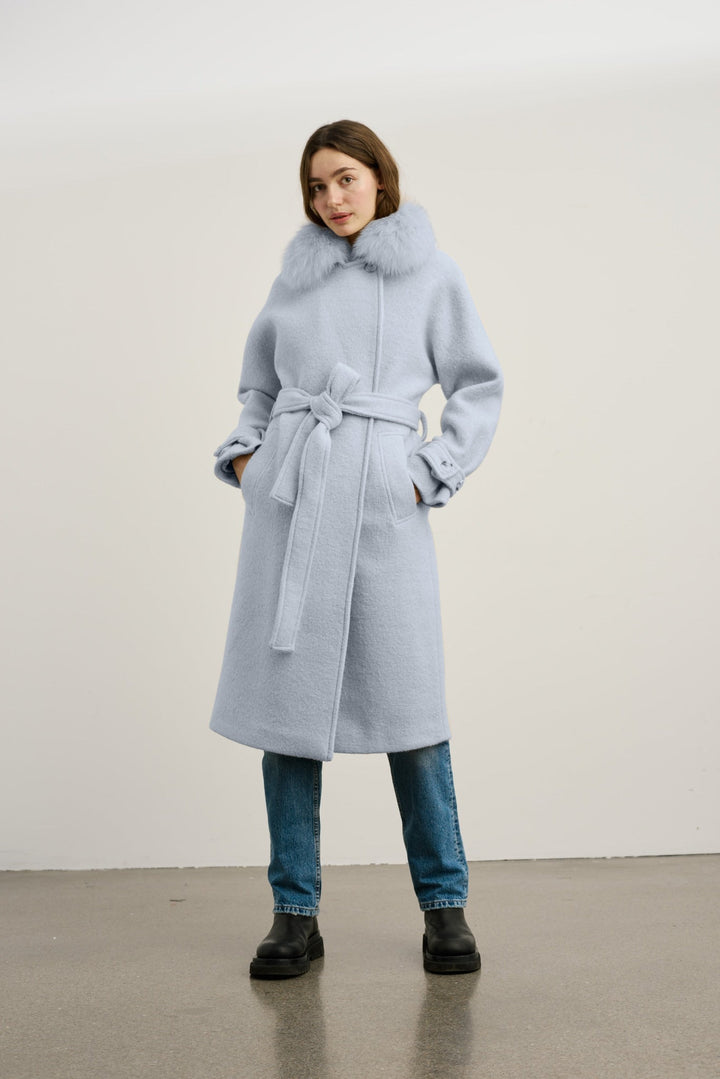 Élégant manteau droit pour femme