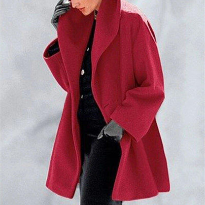 Manteau élégant en laine pour femme Col moderne