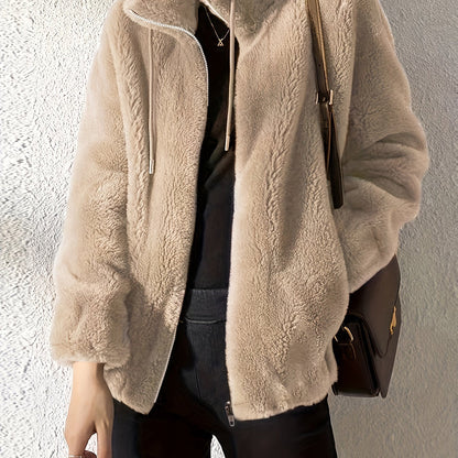 Veste Teddy décontractée Chaude Confortable Fermeture éclair