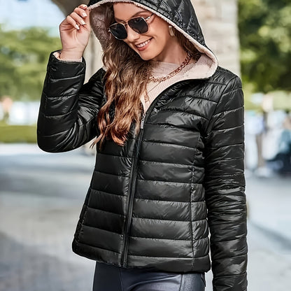 Veste à capuche douillette d'hiver pour femme