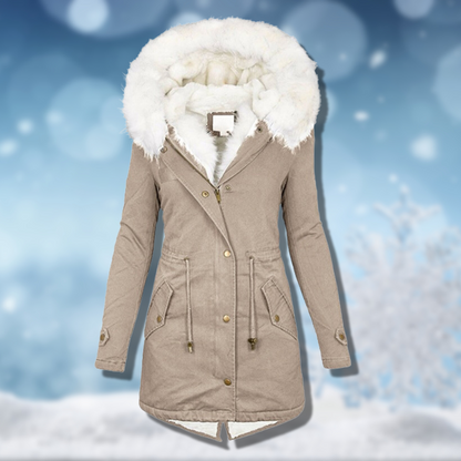 Veste d'hiver chaude doublée pour femme