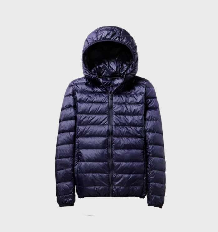 Doudoune d'hiver pour femme à capuche, chaude et isolée