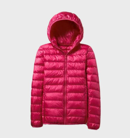 Doudoune d'hiver pour femme à capuche, chaude et isolée