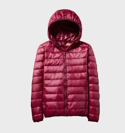 Doudoune d'hiver pour femme à capuche, chaude et isolée