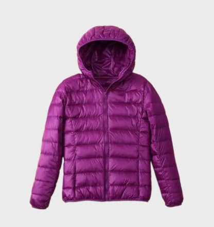 Doudoune d'hiver pour femme à capuche, chaude et isolée