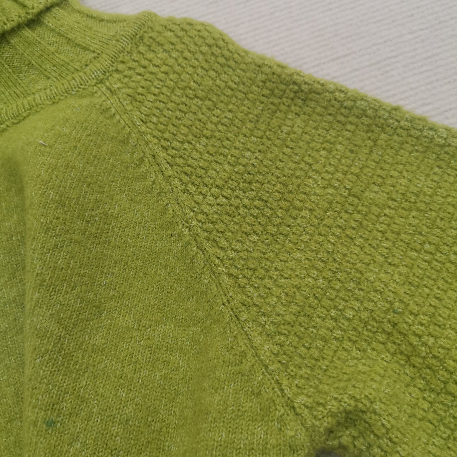 Übergroßer Strickpullover Grasgrün Oversized - IdealeKleiden