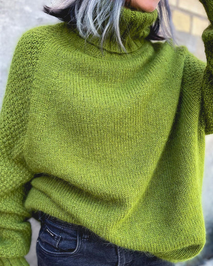 Pull oversized vert gazon