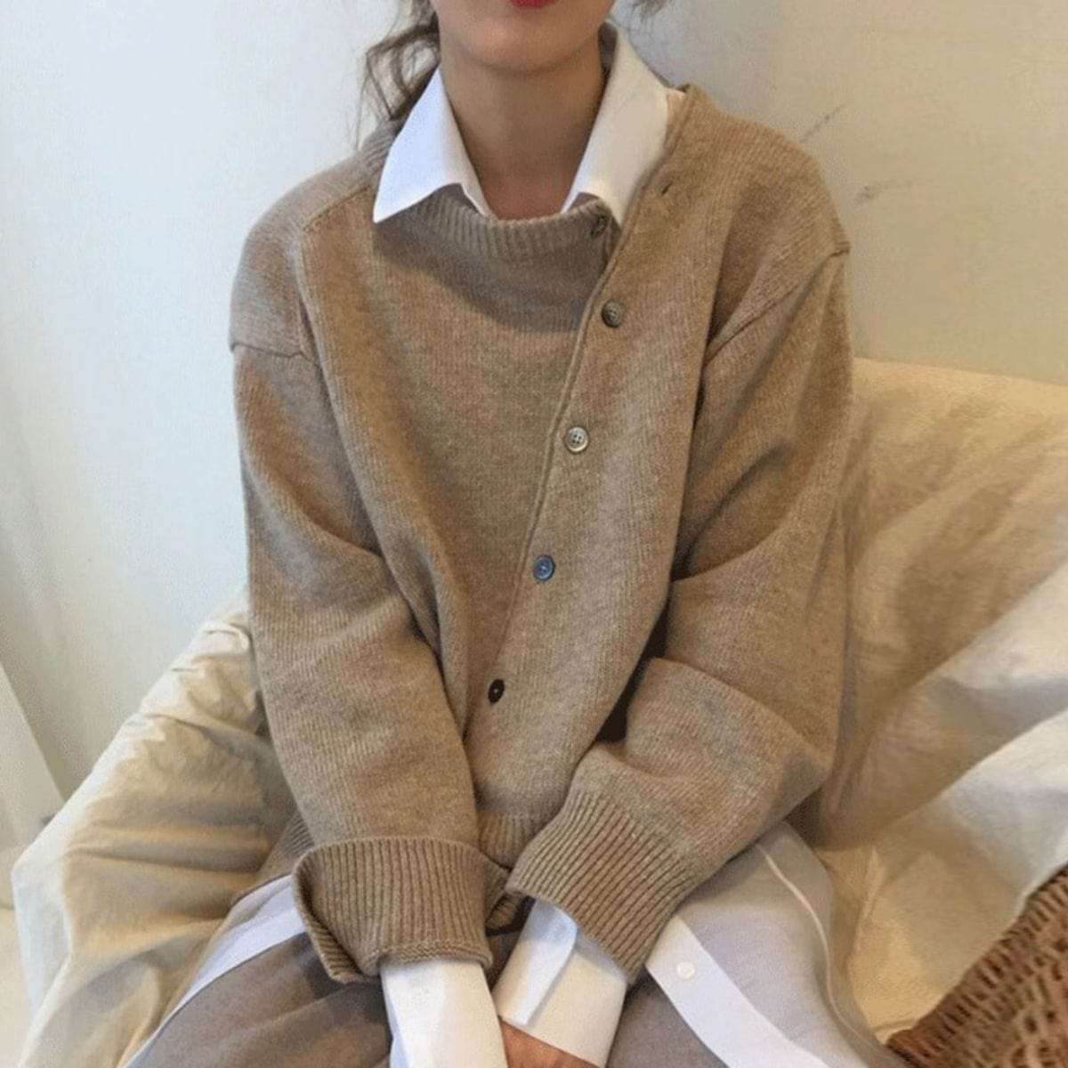Weicher Damen Cardigan Herbst Cashmere Oversized - IdealeKleiden