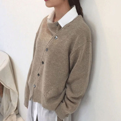 Cardigan doux pour femme en cachemire oversize pour l'automne