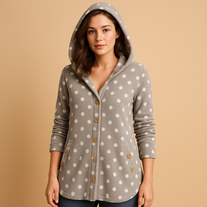 Veste teddy souple à capuche pour femme