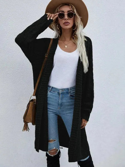 Gilet long en tricot doux pour femme
