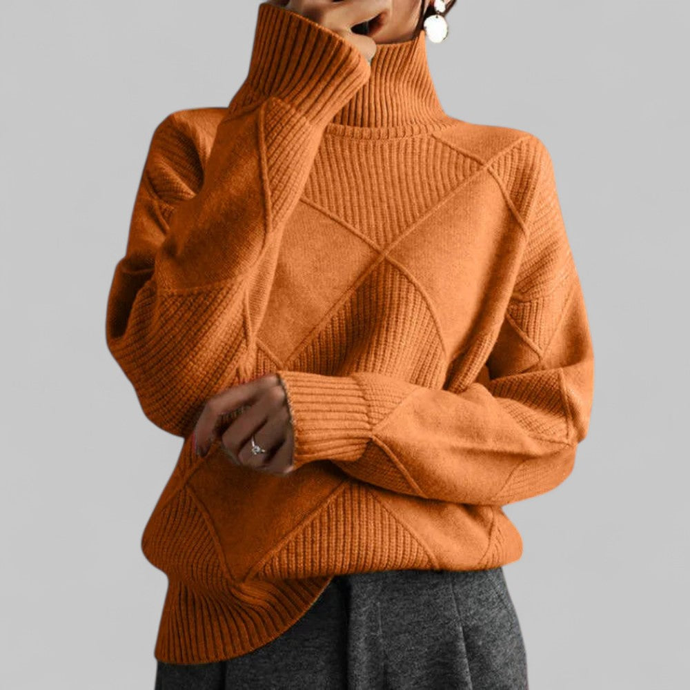 Pull col roulé femme Confortable Ample