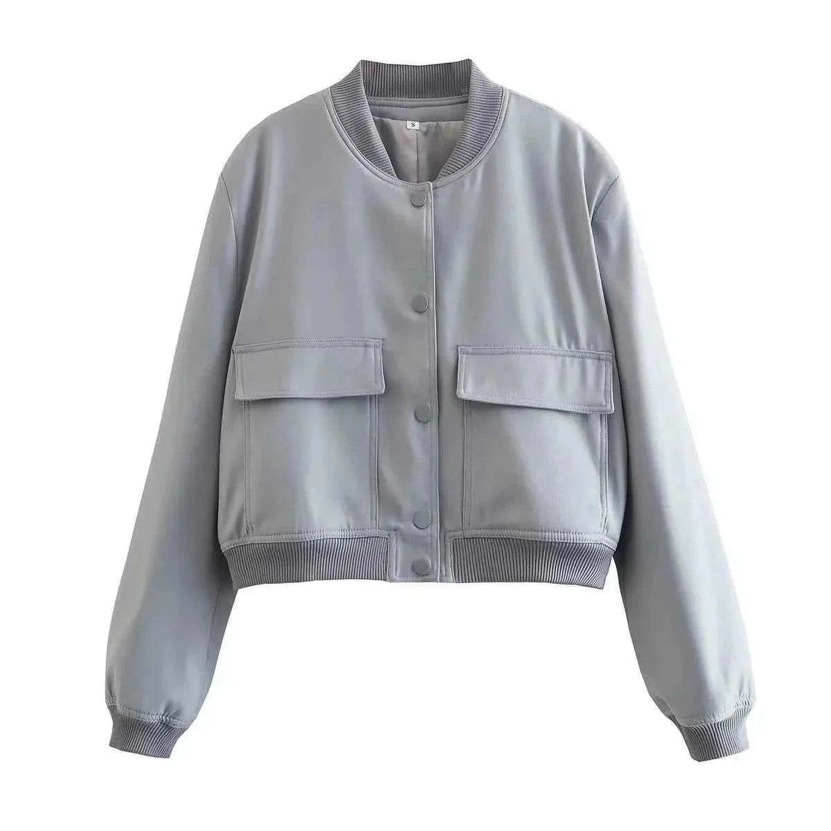 Grand blouson bombardier décontracté pour femme