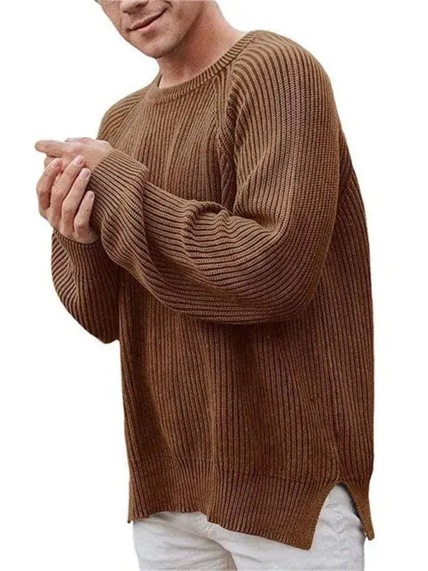 Pulls confortables à col rond pour hommes