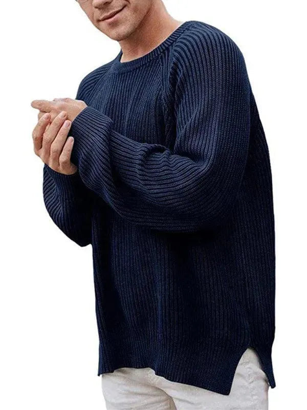 Pulls confortables à col rond pour hommes