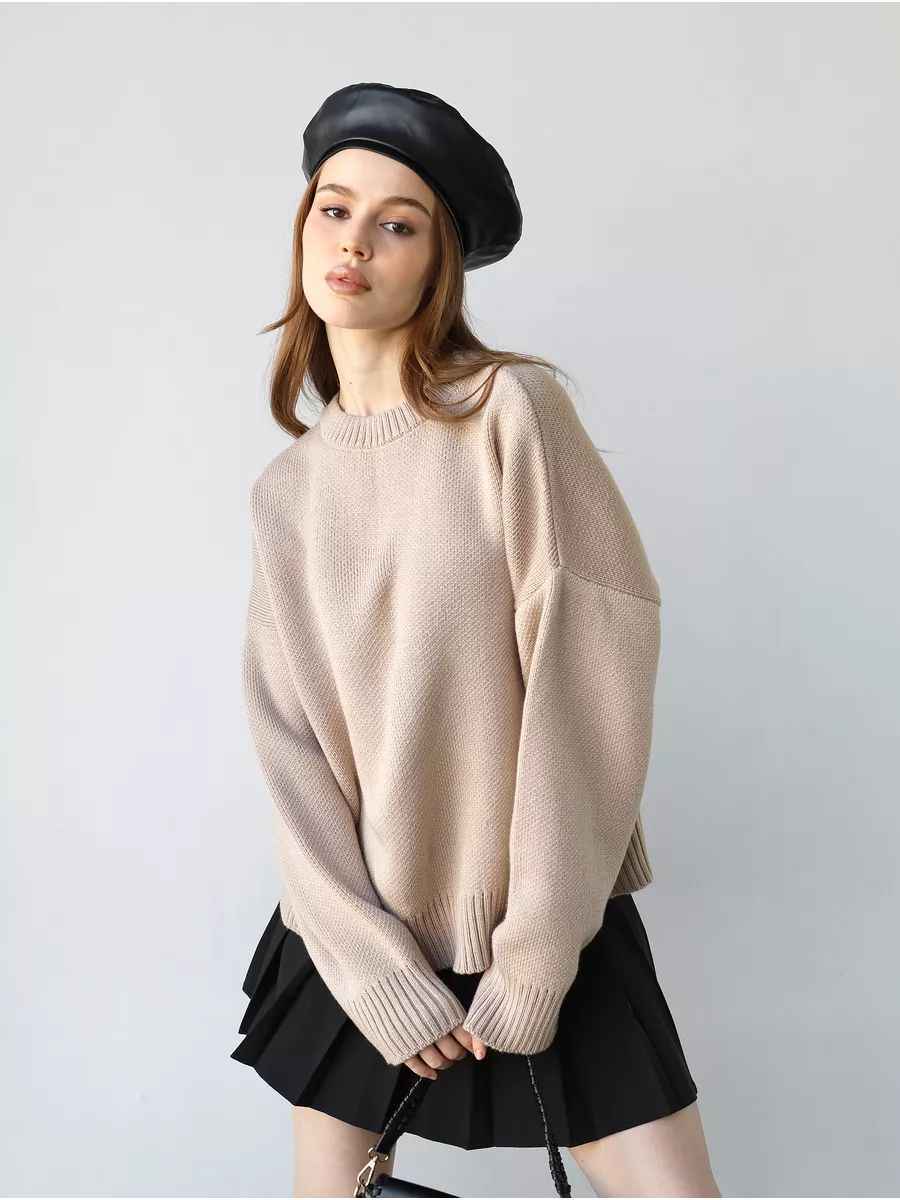 Grand pull col rond oversize