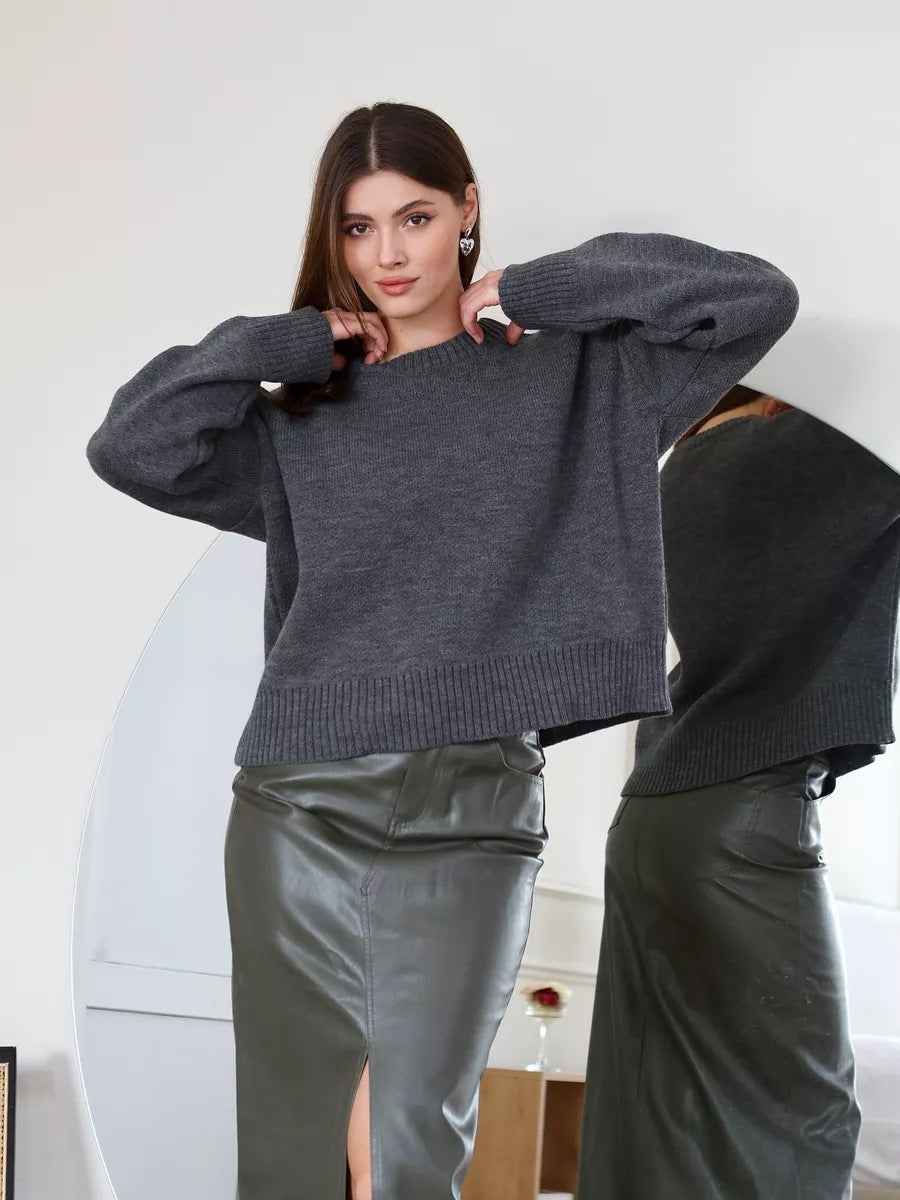 Grand pull col rond oversize