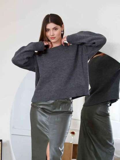 Grand pull col rond oversize