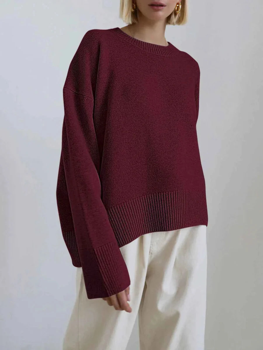 Grand pull à col roulé confortable oversized