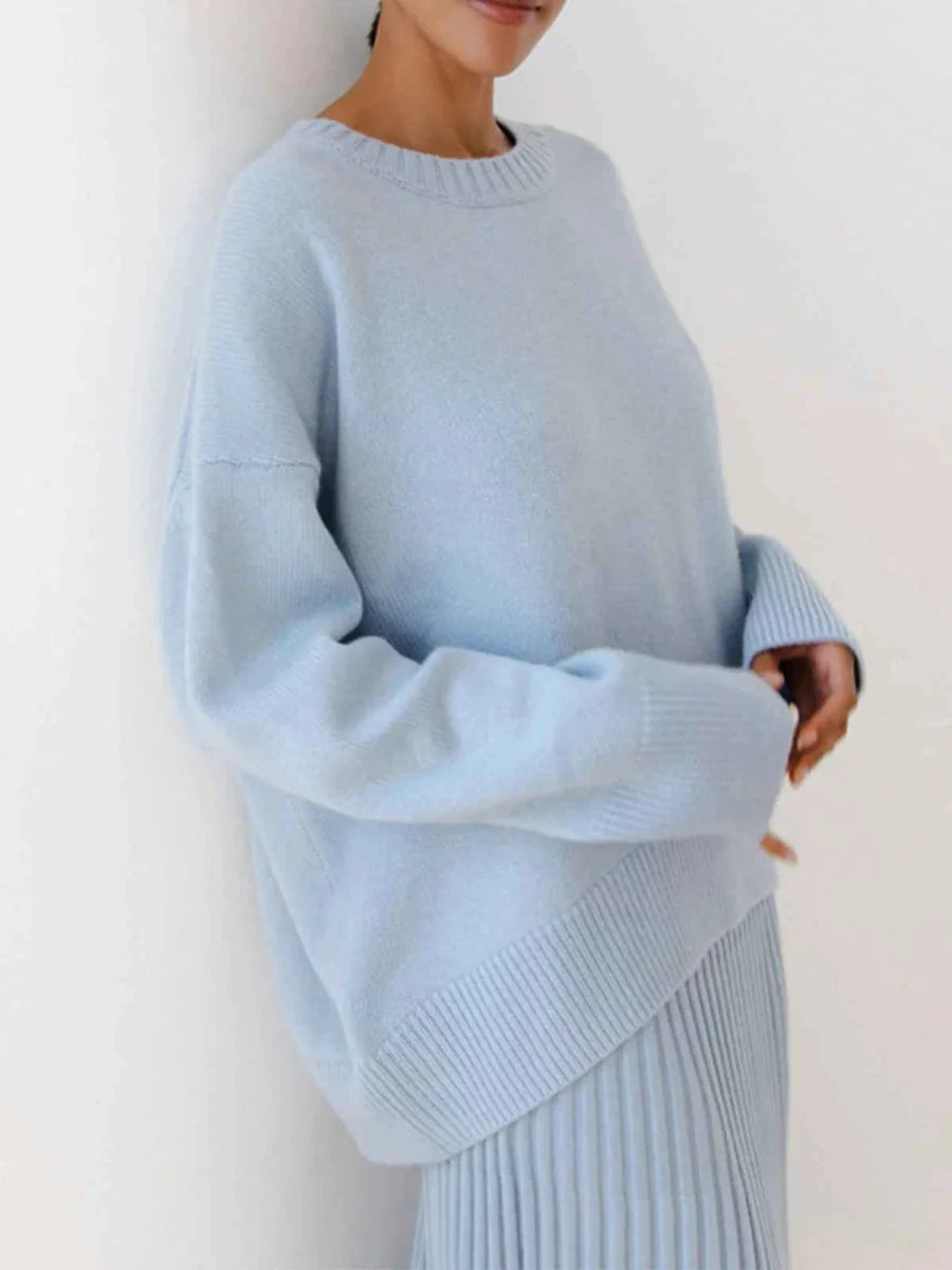 Grand pull à col roulé confortable oversized