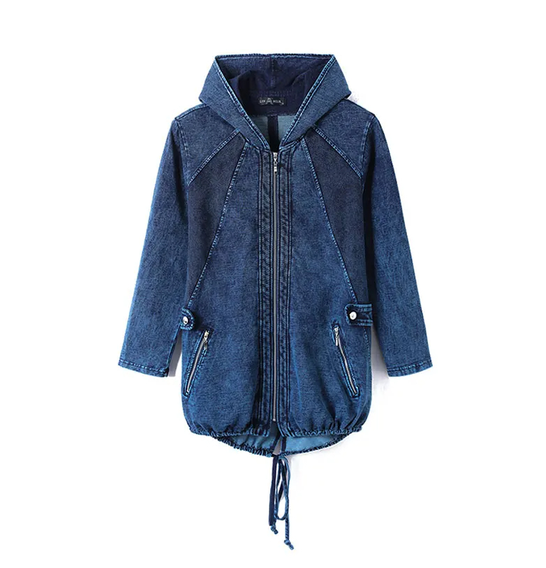 Grand Sweat à capuche oversize en jean pour femme