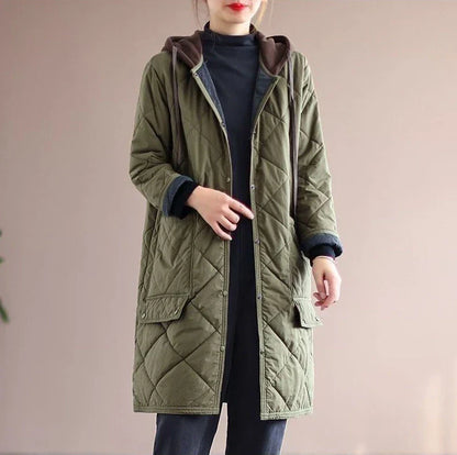 Manteau Femme Grande Taille Capuche Élégant Confortable