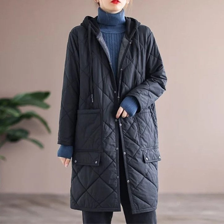 Manteau Femme Grande Taille Capuche Élégant Confortable