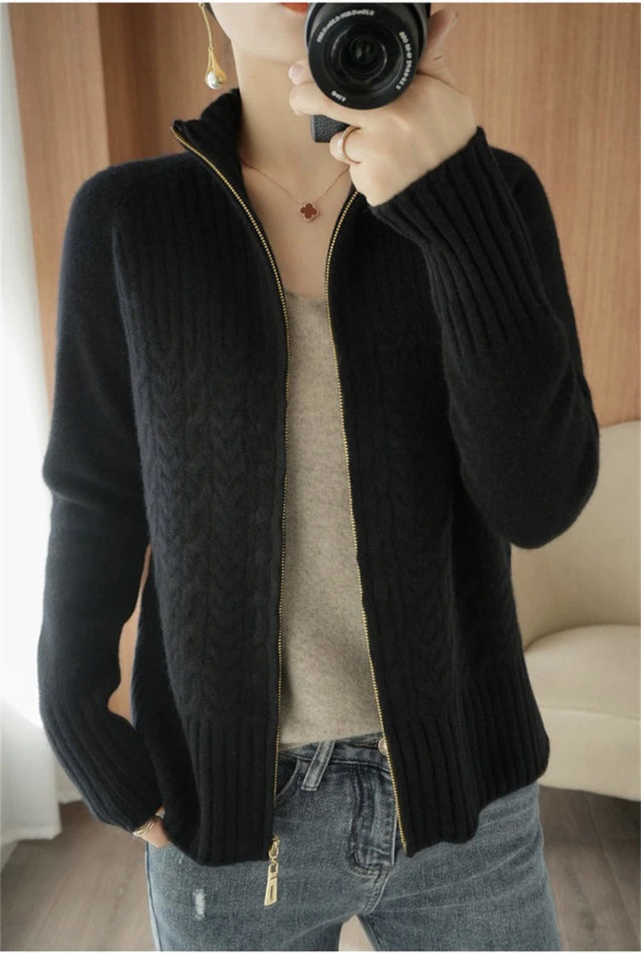 Pull en maille oversize style décontracté