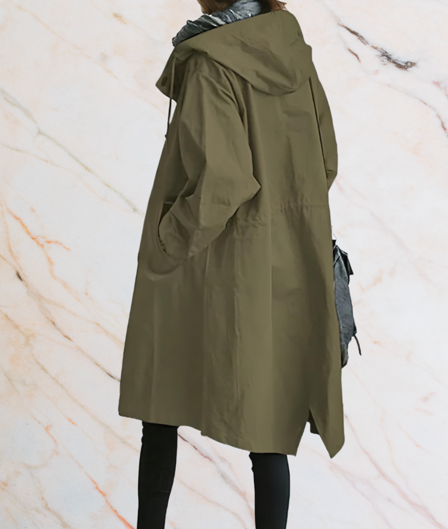 Grand blouson oversize pour femme avec boutons et poches