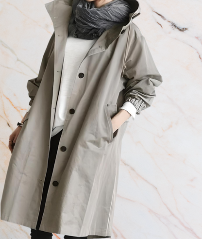 Grand blouson oversize pour femme avec boutons et poches