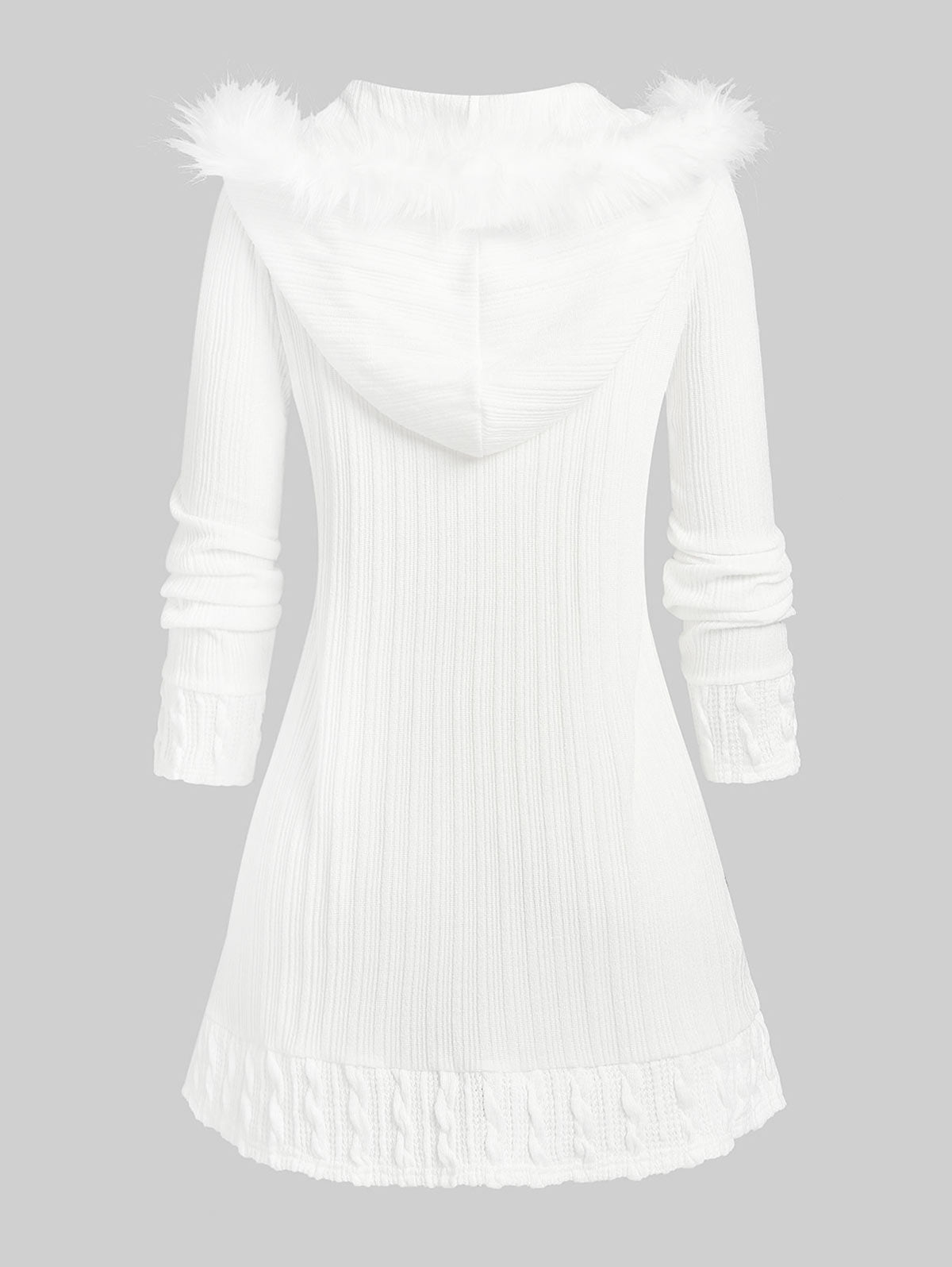 Weite Winterhoodie Schneezauber Design - IdealeKleiden