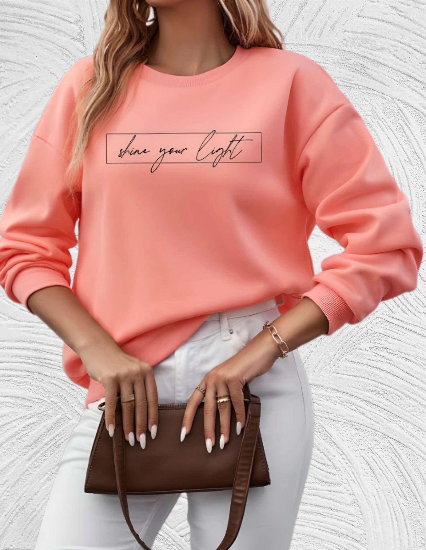 Pull ample col rond pour femmes style oversize