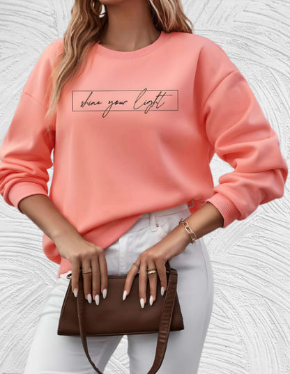 Pull ample col rond pour femmes style oversize
