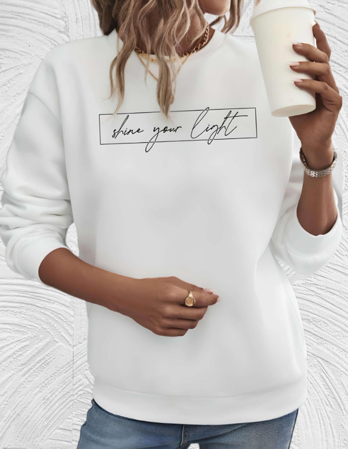Weite Damenpullover Rundhals Oversized Style - IdealeKleiden