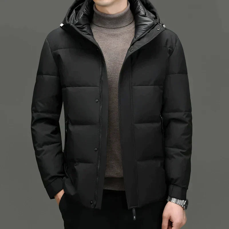 Veste d'hiver chaude à capuche pour homme
