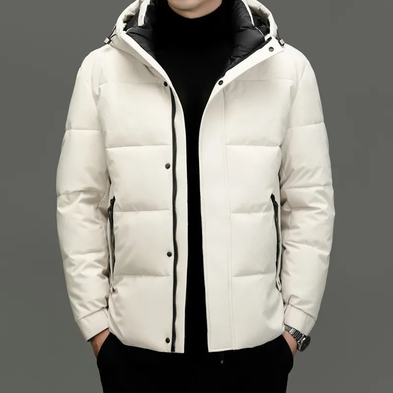 Veste d'hiver chaude à capuche pour homme