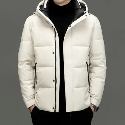 Veste d'hiver chaude à capuche pour homme