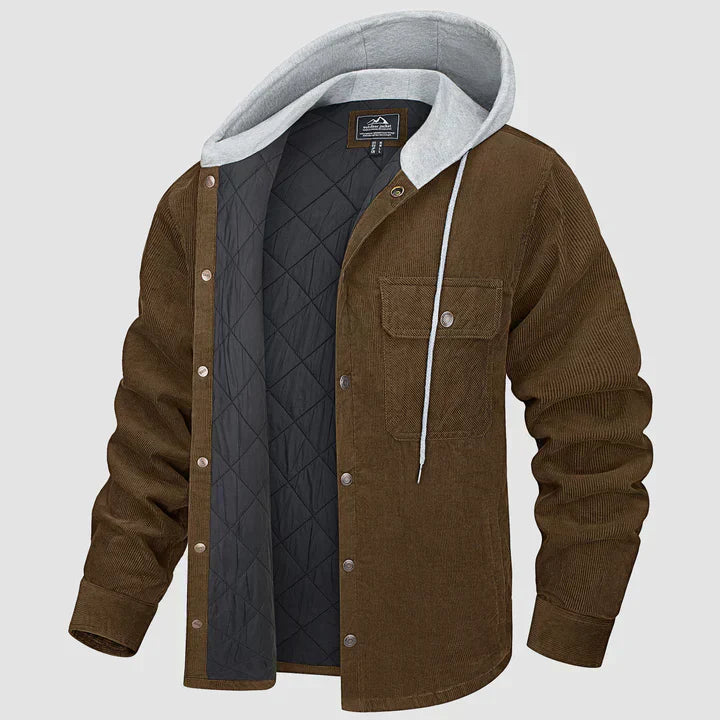 Veste matelassée chaude à capuche pour homme