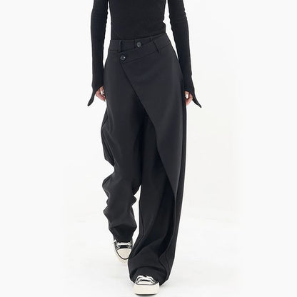 Pantalon ample asymétrique de luxe pour femme