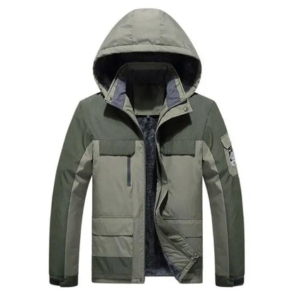 Parka homme style militaire coupe-vent vert