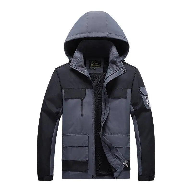 Parka homme style militaire coupe-vent vert
