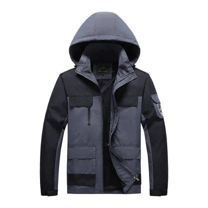 Parka homme style militaire coupe-vent vert