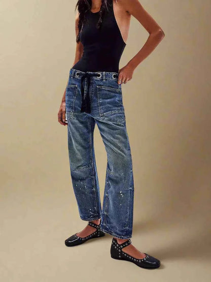 Pantalon femme multicolore style patchwork