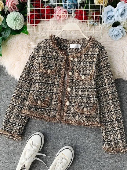 Veste patchwork élégante pour femme look vintage