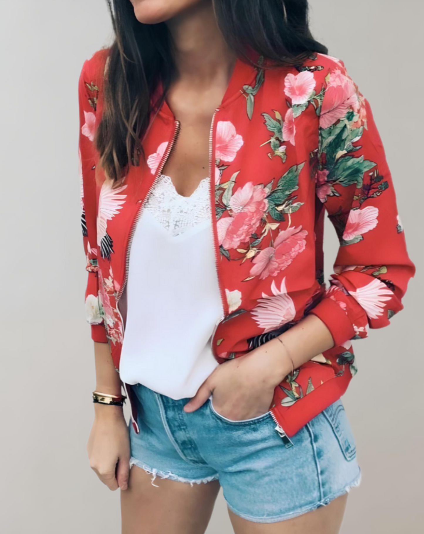Veste fleurie élégante Kimono femme