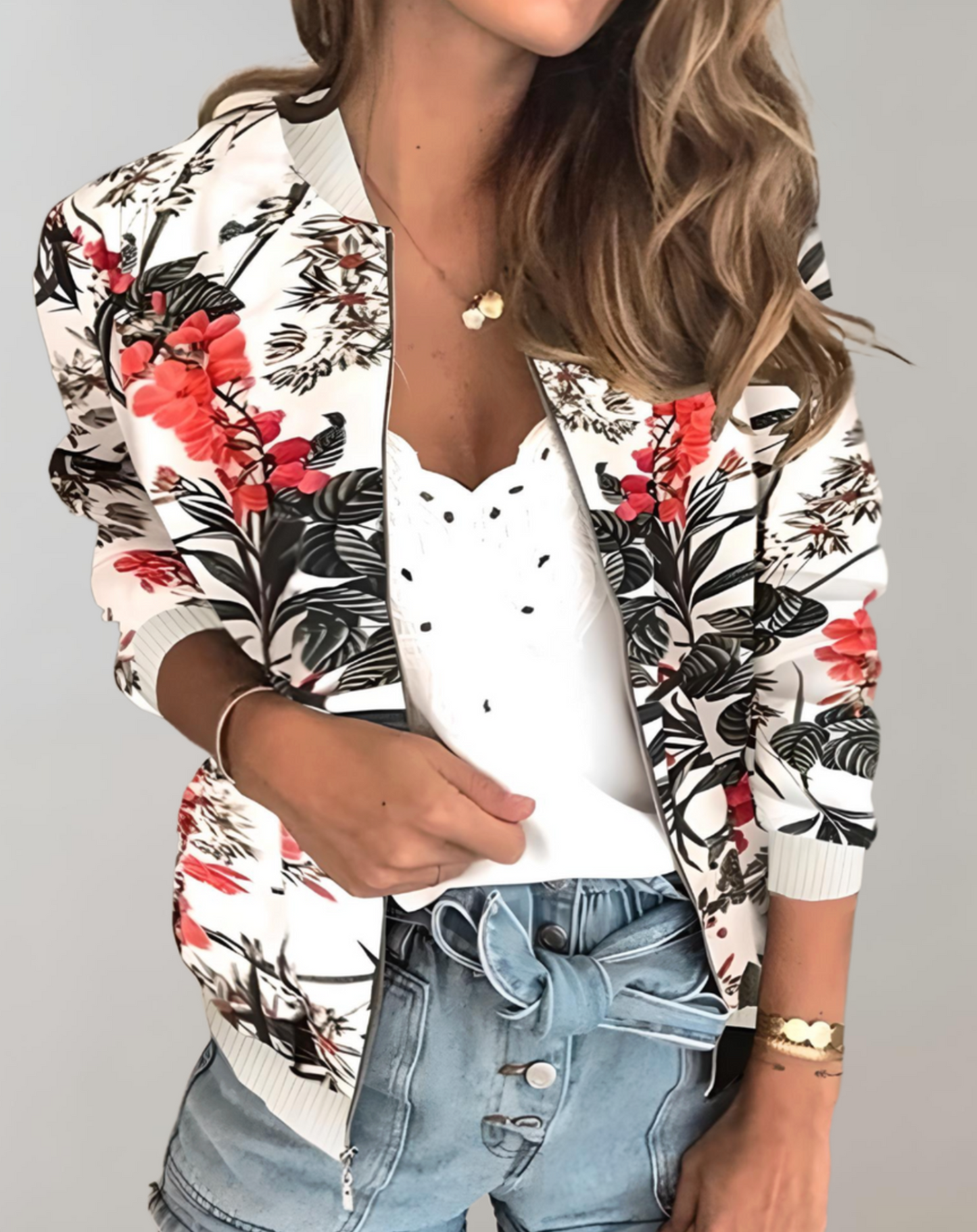 Veste fleurie élégante Kimono femme