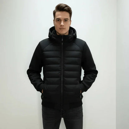 Veste à capuche homme zippée poches