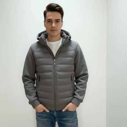 Veste à capuche homme zippée poches